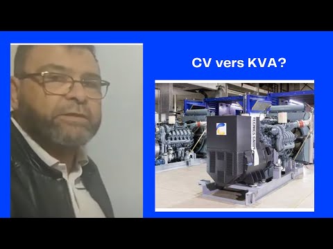 Video N°273 COMMENT PASSER DES CV THERMIQUE AU KVA GROUPE ELECTROGENE