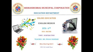 Bmc Edu Eng Std 4 - Maths - Subtraction