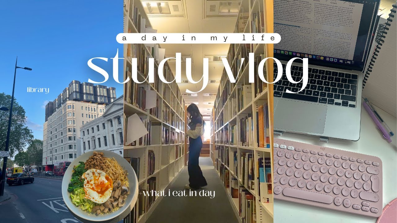 STUDY VLOG 📓 ️ 7am productive day, late library session, lots of ...