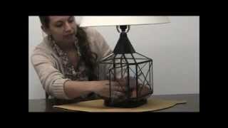 Glass Container Lamp opens to fill with potpourri, seasonal decoratives | Sturbridge Yankee Workshop