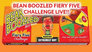 Bean Boozled Fiery Five Challenge Live!! 🌶🥵