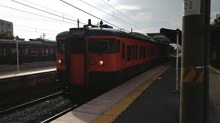 【しなの鉄道】115系(湘南色･2両)　田中駅発車