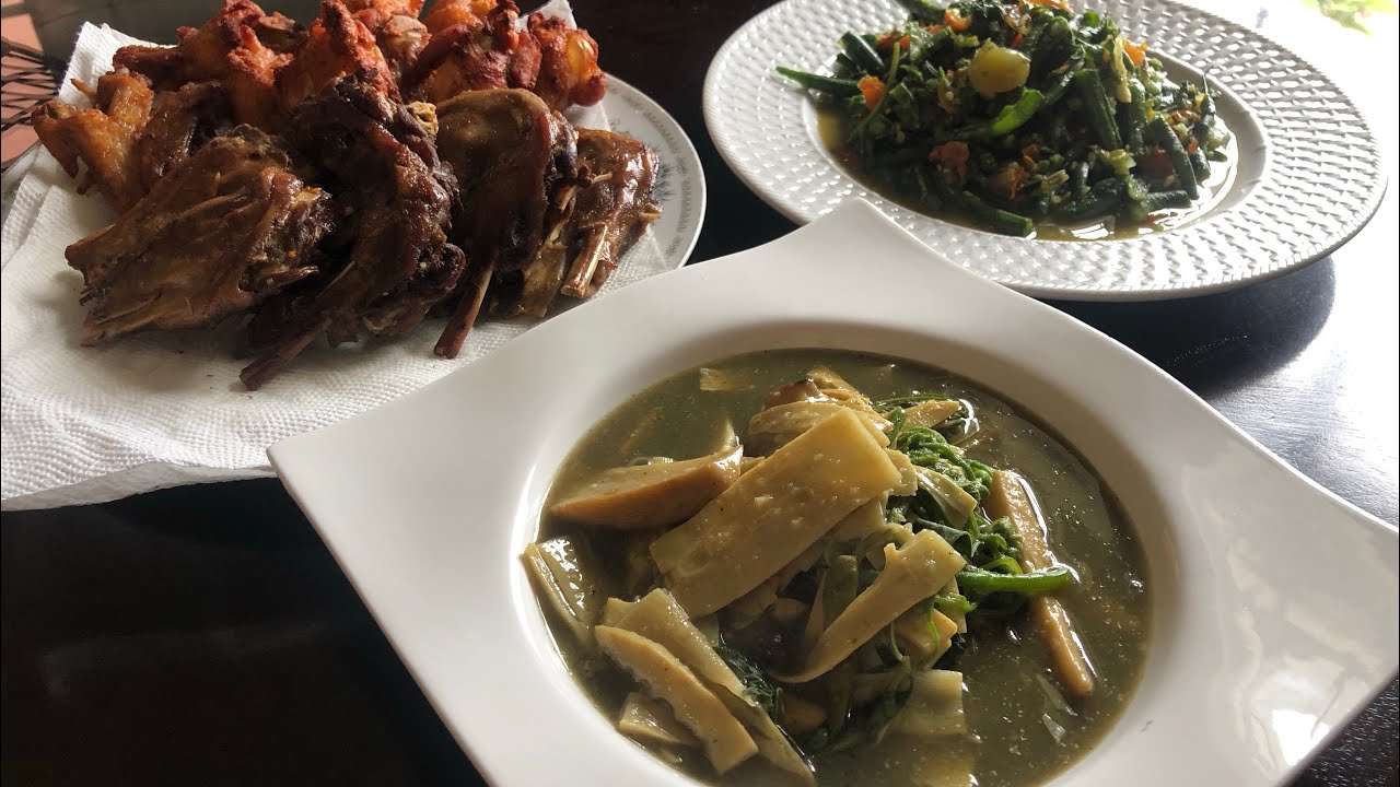 Cooking & Eating My Favorite Lao Food Bamboo Soup, Long Beans Salad