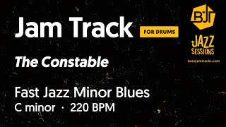 The Constable (Mr PC) - for Drummers - Fast Jazz C Minor Blues Jam Track / Playalong