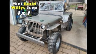 4x4 Willys Mini Jeep 4x4 Car Build EP 19 body Windshield Mig Weld Stainless Exhaust Fabrication