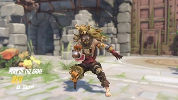 Overwatch Eichenwalde defense - rEV playing as Junkrat