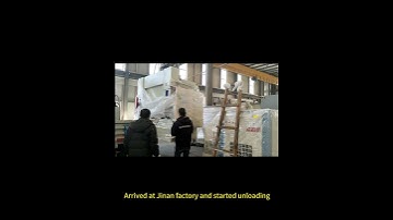 Press brake machine-Unloading video with air suspension