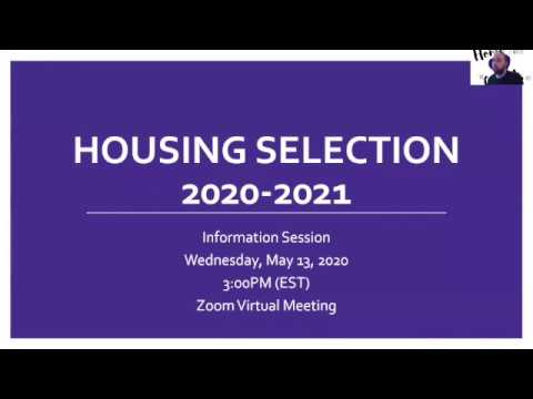 Housing Selection Information Session 2020-2021 (Curry College)
