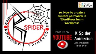 10 How to create a custom permalink in WordPress learn wordpress #wordpresslearning  #wordpressweb