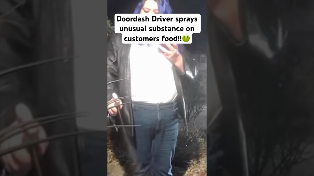 Doordash Driver sprays unusual liquid on customer food over no tip!! 