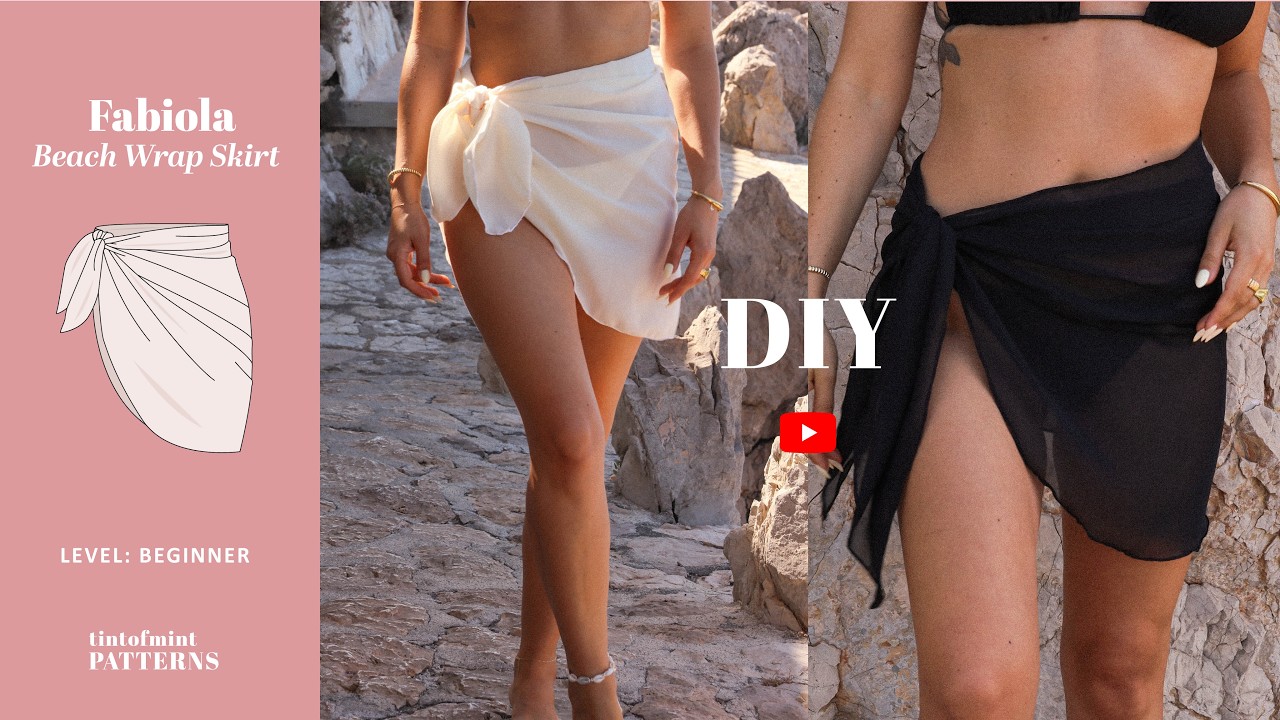 Fabiola Skirt | DIY Beach Wrap Cover-up Skirt | Beginner-Friendly Sewing  Tutorial