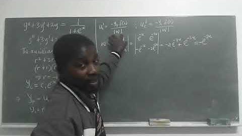 Variation of parameters to solve second order ordinary differential equations.