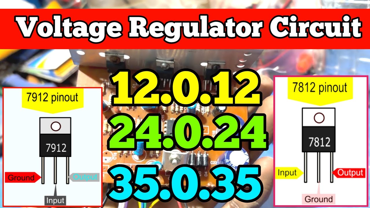 DC Voltage Regulator Circuit Diagram | 7812 7912 ic | Electronics Verma 2.0 