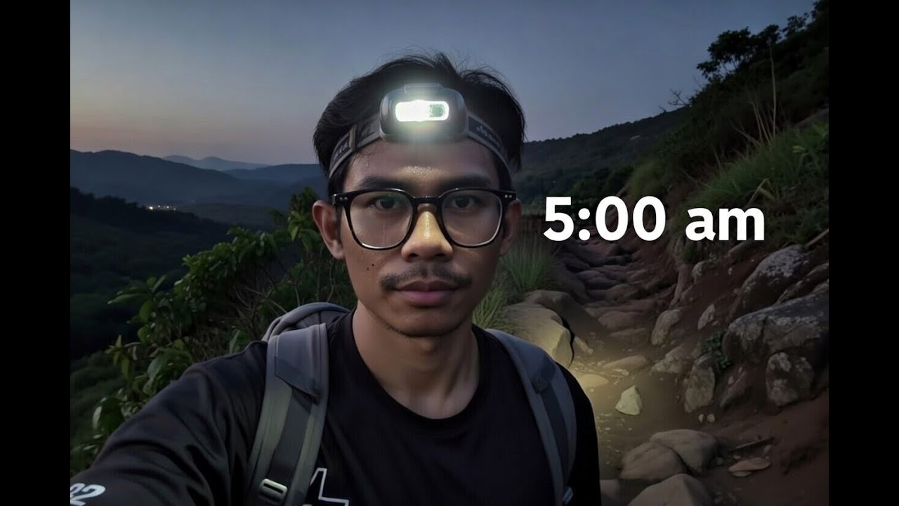 Hiking to amazing and stunning Nam Xay Viewpoint at very early in the morning