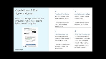 IBM ECM System Monitor Overview - maximize the service quality of your ECM applications