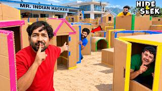 Hide & Seek Challenge With Team 🔥 - But In Cardboard Boxes !!!