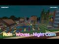 Minecraft Rain, Ocean Waves & Cicadas 🌧🌊 Relaxing Night Waterfront Ambience for Sleep & Study
