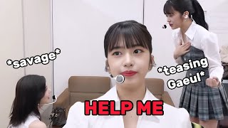 Yujin not letting Gaeul to breathe so she did this to shut her off screenshot 3