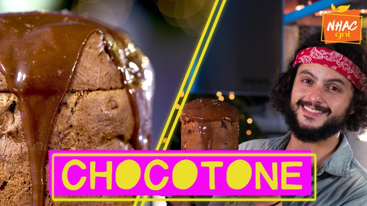 Chocotone recheado com sorvete de banana e caramelo salgado | Mohamad no Nhac