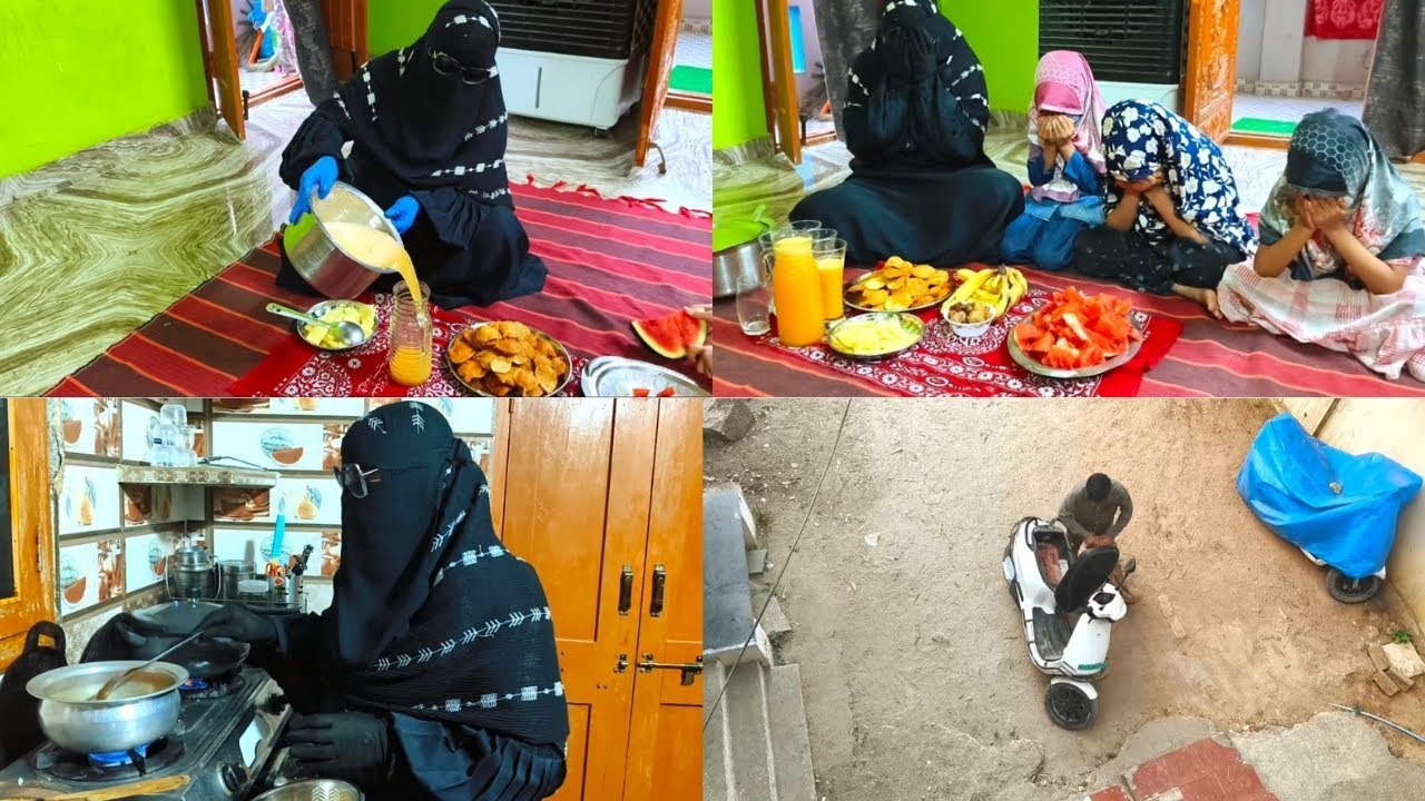 Hyderabadi Ammi And Kids Aaj Hum Log Roza Rahe | Iftar Ki Tayyari | Aloo K Bhajiya Recipe#vlog