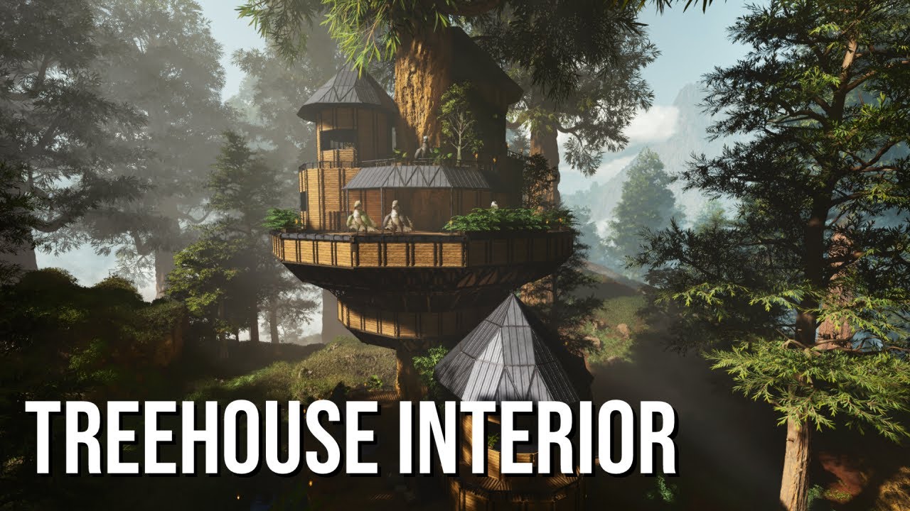 Ark Survival Ascended: Treehouse Interior Design - YouTube