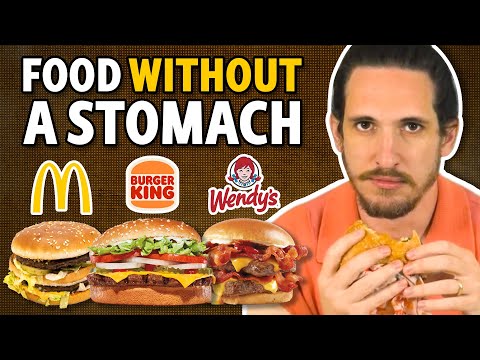 i have no stomach… can i eat fast food burgers?