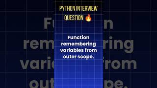 Python Interview Question 🔥 What Is Closure in Python? | Core Python | SSLABS