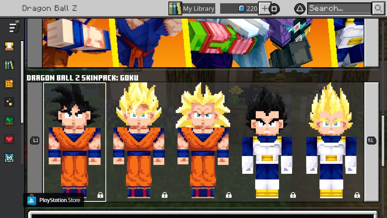 All 17 Official Dragon Ball Z Minecraft Skins!