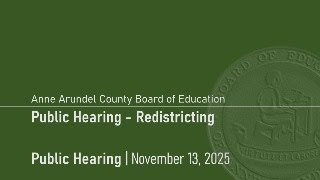 Public Hearing - Redistricting 11-13-2025