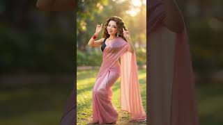 गुलाबी साड़ी में AI डॉल की खूबसूरती 😍 | 3D Indian Doll Girl #shorts #claydoll #lovelydoll