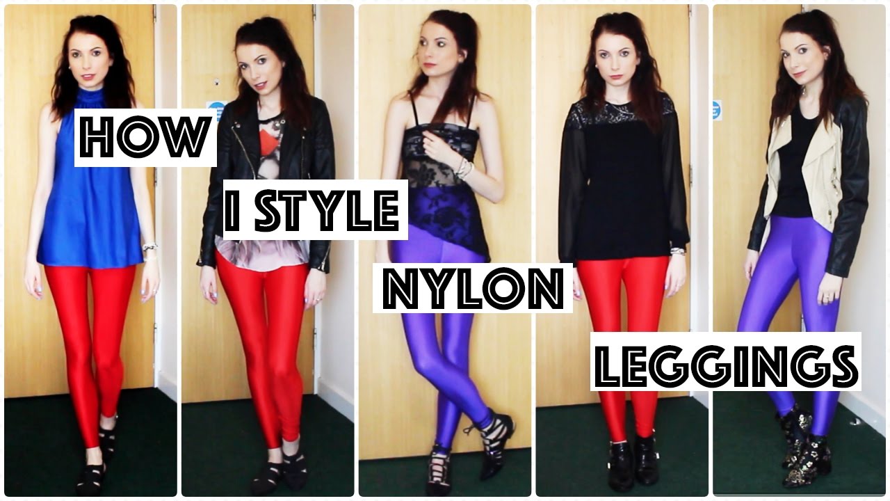 How I Style Nylon Shiny High Waist Leggings from American Apparel Lookbook  