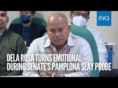 Dela Rosa turns emotional during Senate’s Pamplona slay probe