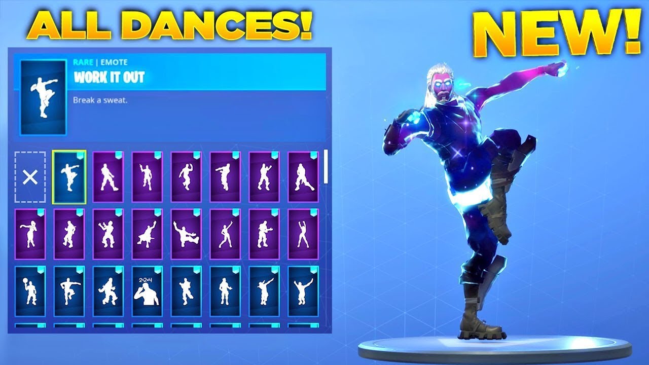*New* Galaxy Skin Showcase With All Dances & Emotes ! ( Samsung Android Exclusive! )
