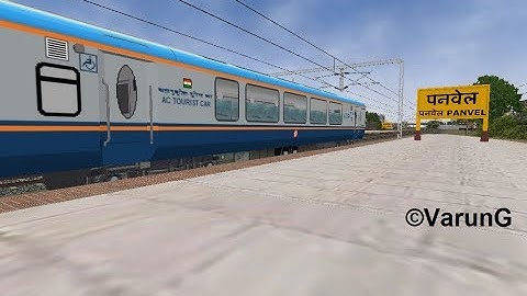 12051 DR MAO Janshatabdi Express departure with Vistadome coach at Panvel in MSTS/Open Rails.