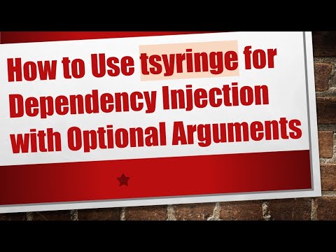 How to Use tsyringe for Dependency Injection with Optional Arguments