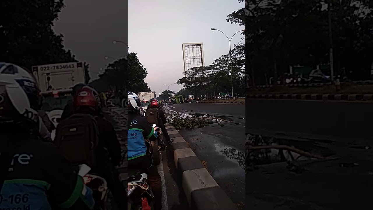 Kecelakaan lalin truk aqua galon  terguling d jln sukarno 