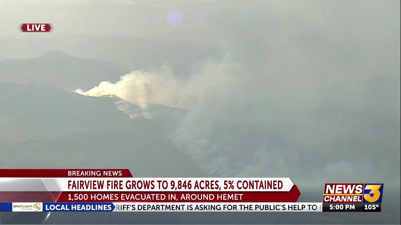 Fairview Fire near Hemet grows to 9,846 acres photo