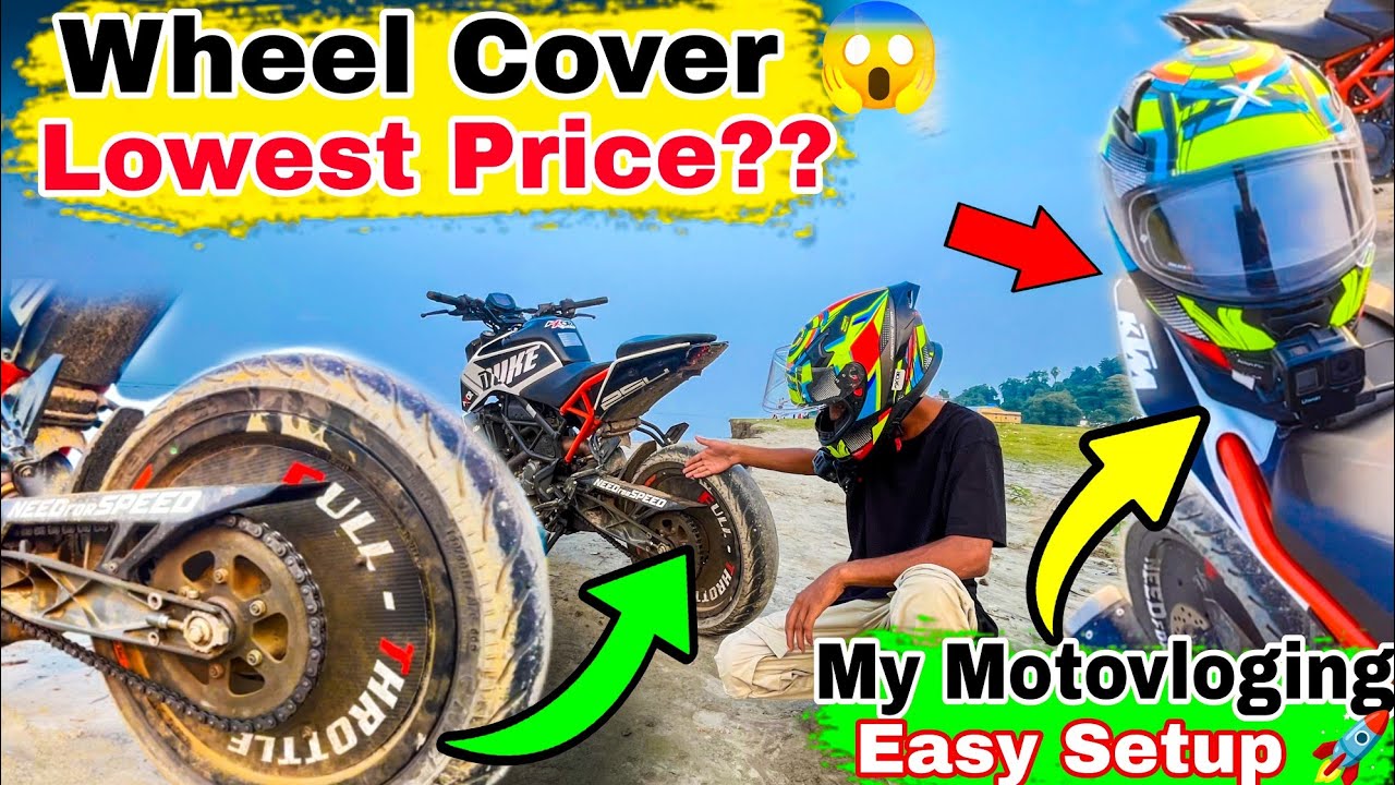 Duke250 Wheel Cover 🚀|| Lowest Price 😱|| My Motovloging Setup.