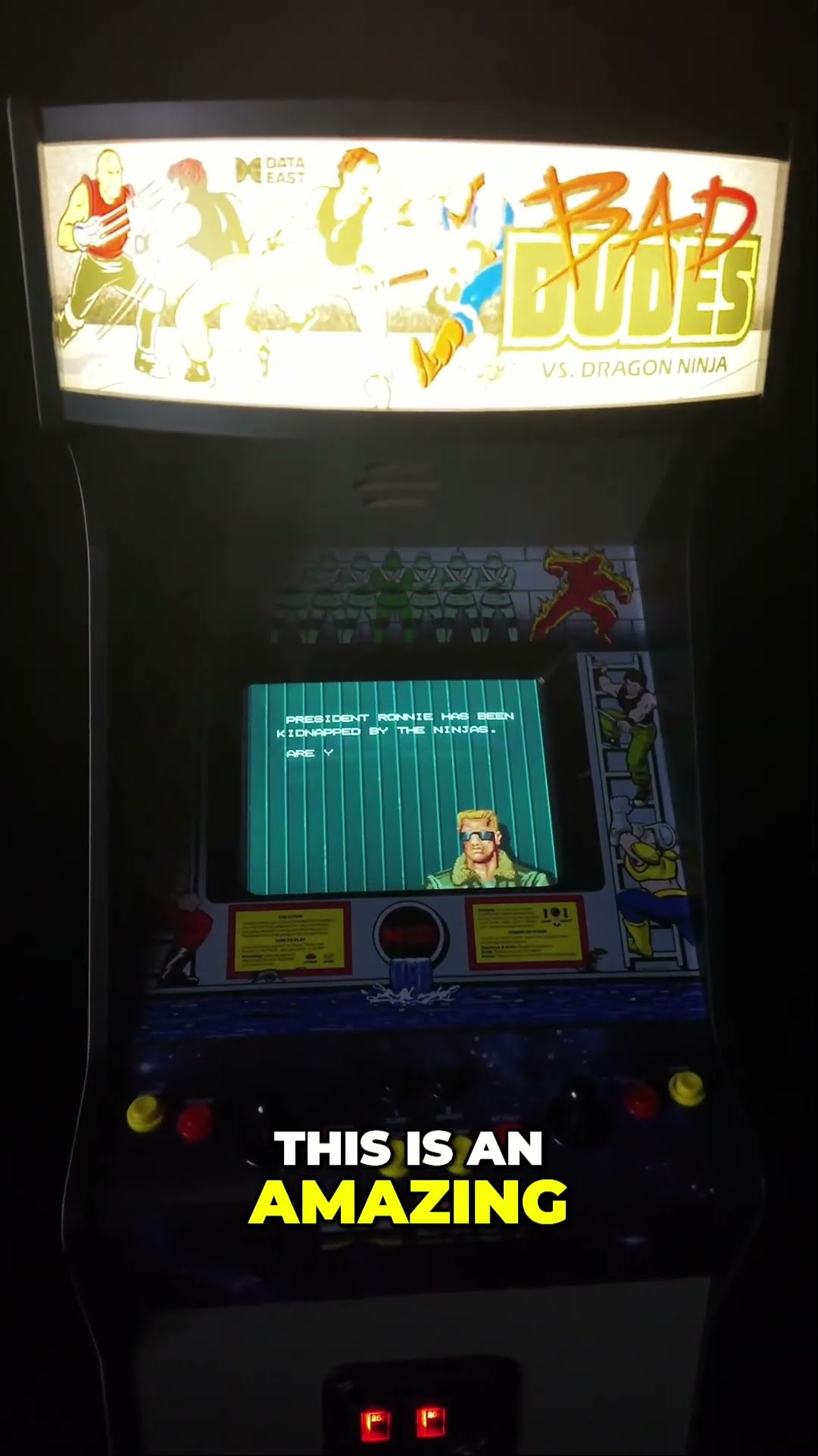 Bad Dudes Arcade Replica AMAZING Quarter Scale Machine! - YouTube