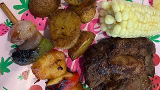 Vlog🦋Spend the Day With Me 🥰Grocery Outlet Haul &Justus cooked for us🩵Steak,Shrimp skewers&Potatoes😋