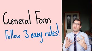 Converting Linear Equations into the General Form