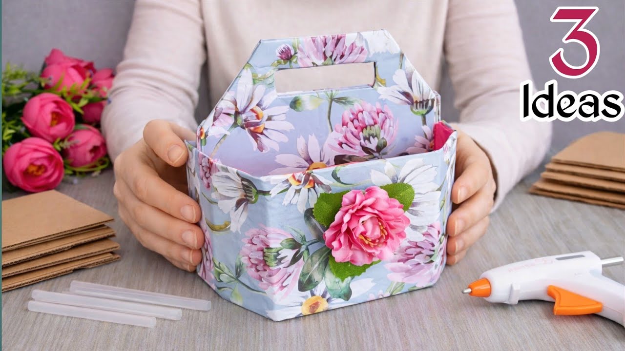 3 BEAUTIFUL! Organizer DIY Ideas using Cardboard 💗✨