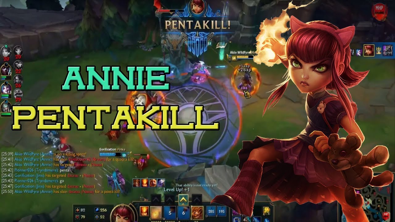Annie Mid Lane Pentakill Montage 2017 [LOL MHP GAMING]