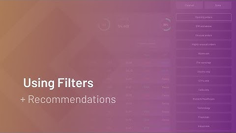 Using Filters + Recommendations with Cheddar Flow