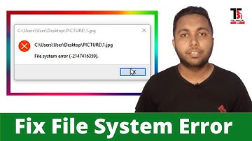 How to Fix File System Error on Windows 10 or 8 and 7 | Technical BN | @Visionz2turnt