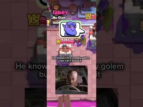 He knows I'm a sneaky golem, but he can't prove it,