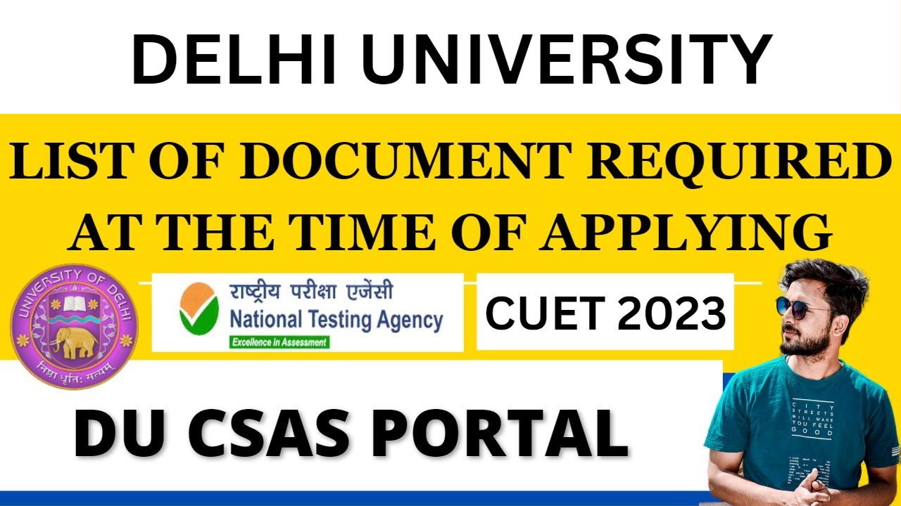 Delhi University List Of Documents Required For CSAS PORTAL 2023 ECA delhi-university-list-of-documents-required-for-csas-portal-2023-eca