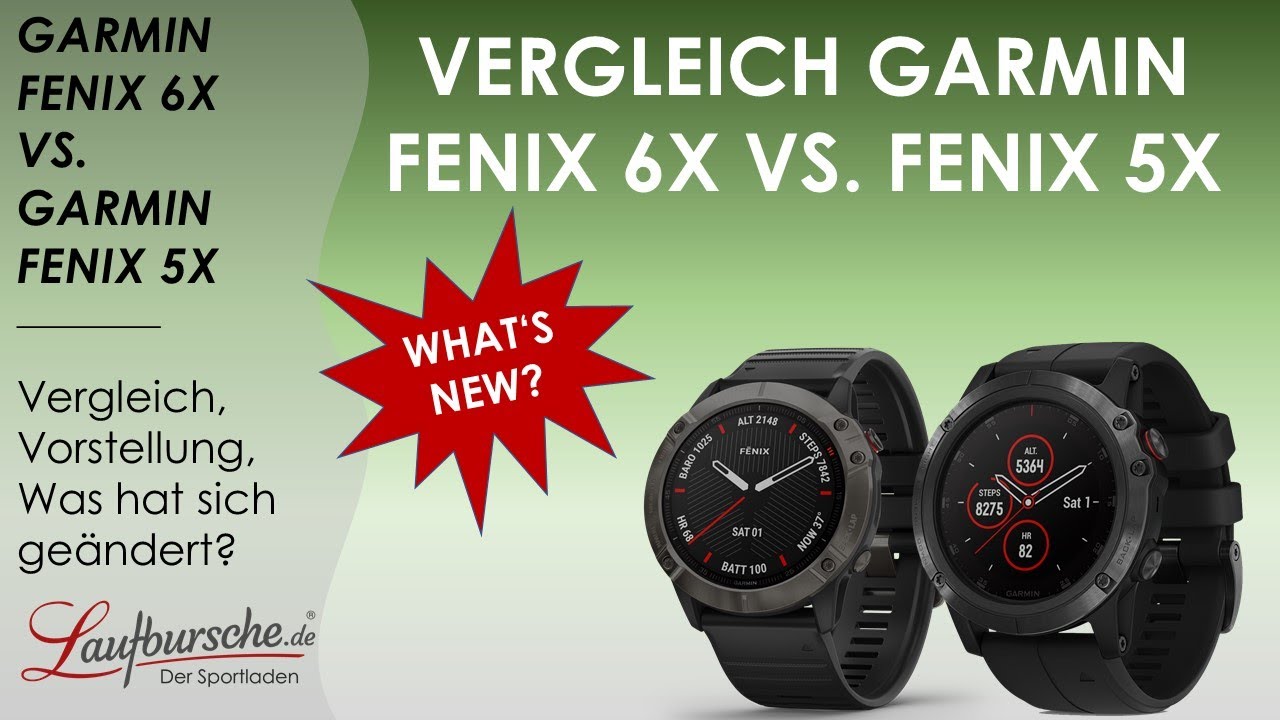 Vorstellung Garmin Fenix 6 Pro Solar vs. Garmin Fenix 5 X ...