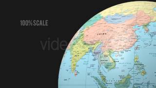 Rotating Globe World Political Map