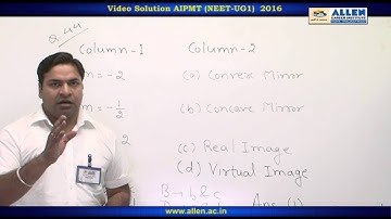 AIPMT 2016 Physics Solution – Q. 42, 43, 44 (Paper Code-P) NEET-UG 2016 Phase I